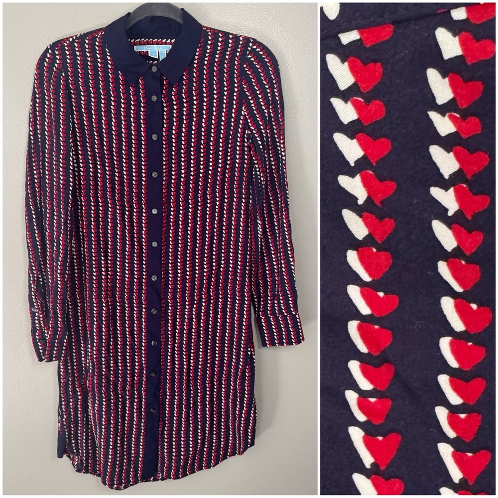 Draper James Hearts Shirt-Dress